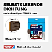 tesa MOLL E-Rillenprofildichtung (Braun, 25 m)