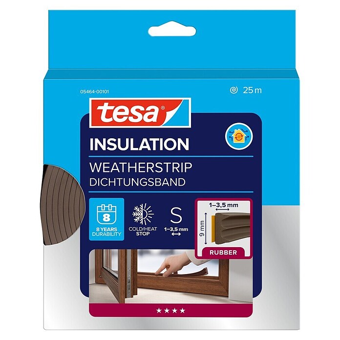 tesa MOLL E-Rillenprofildichtung (Braun, 25 m)