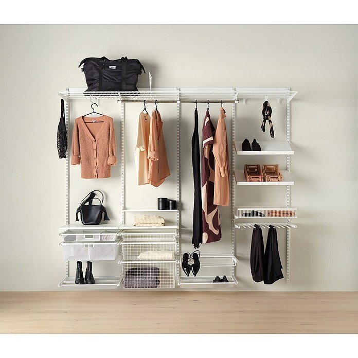 Elfa Classic by Elfa Hängeschiene (Länge: 230 cm, Passend für: Regalsystem Classic by Elfa, Zweilochsystem, Weiß) | BAUHAUS
