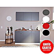 Respekta Cocina compacta Luis (Ancho: 150 cm, Gris, Con electrodomésticos) | BAUHAUS