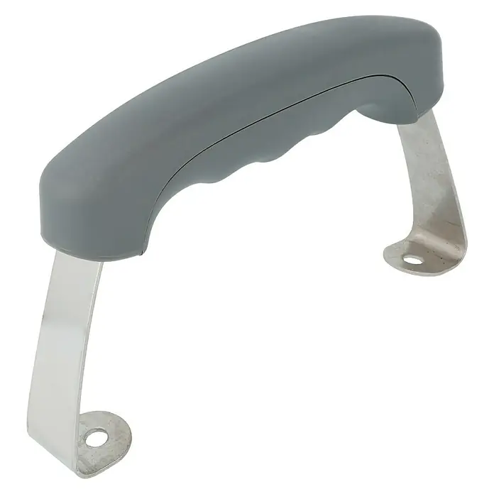 Ersatzgriff Deckel - Passend für: Kingstone Kugelgrill Bullet 47 - Grauer Griff mit Metallstützen. Der Griff hat eine ergonomische Form für komfortablen Halt und die Metallstützen sorgen für Stabilität.