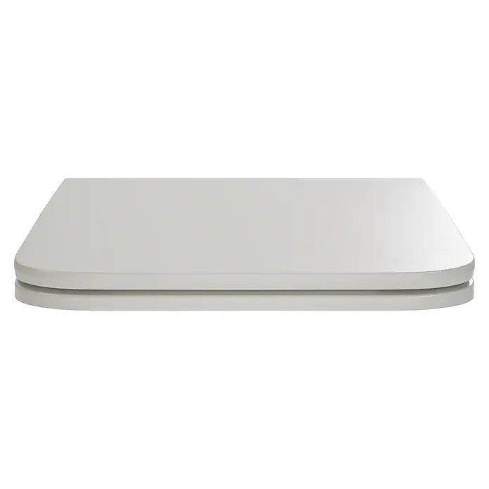 VitrA Equal WC-Sitz - Duroplast, Steingrau, Mit Absenkautomatik - Weißer, abgerundeter rechteckiger Toilettensitzdeckel.