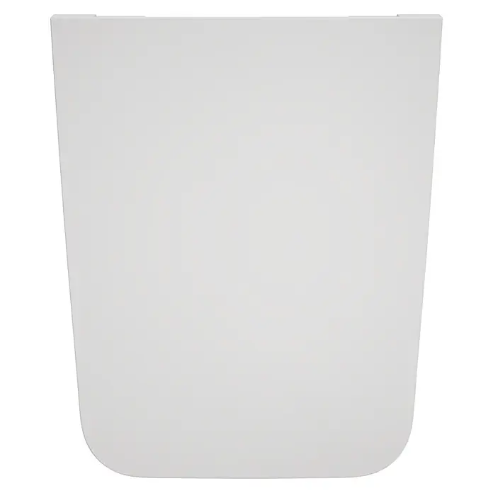 VitrA Equal WC-Sitz - Duroplast, Weiß, Mit Absenkautomatik - Hellgraue flache Platte mit abgerundeten unteren Ecken.