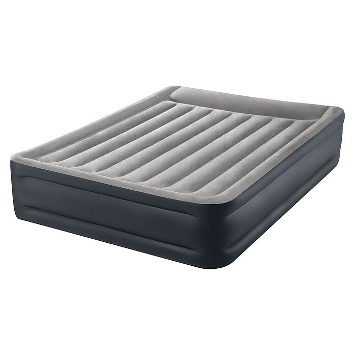 Intex Luftbett Dura-Beam Plus Deluxe Pillow Rest Raised Queen (L x B x H: 203 x 152 x 42 cm, Schwarz/Grau) | BAUHAUS