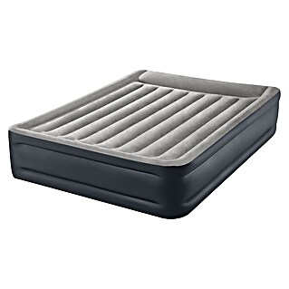 Intex Luftbett Dura-Beam Plus Deluxe Pillow Rest Raised Queen (L x B x H: 203 x 152 x 42 cm, Schwarz/Grau)