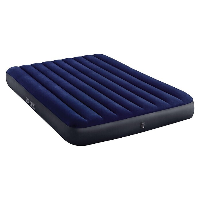 Intex Luftbett Classic Downy Blue Dura‑Beam Serie Queen Set (L x B x H: 203 x 152 x 25 cm, Blau, Vinyl) | BAUHAUS