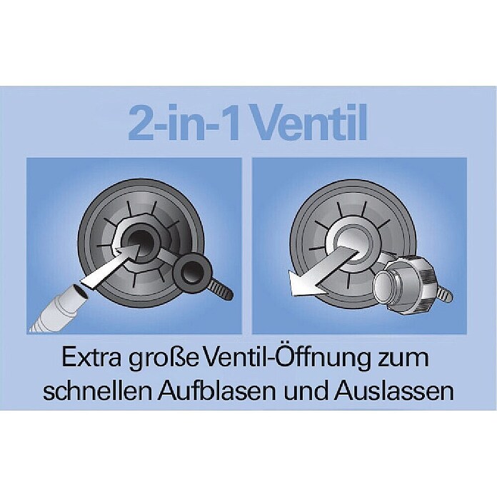 Intex Luftbett Classic Downy Blue Dura‑Beam Serie Queen Set (L x B x H: 203 x 152 x 25 cm, Blau, Vinyl) | BAUHAUS