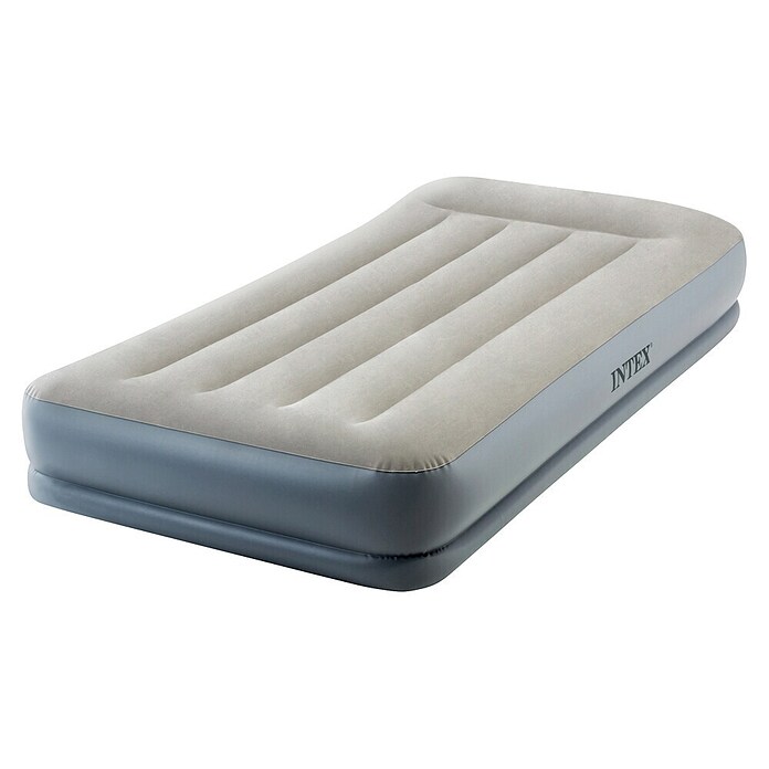 Intex Luftbett Dura-Beam Standard Pillow Rest Mid-Rise Twin (L x B x H: 191 x 99 x 30 cm, Grau/Blau) | BAUHAUS