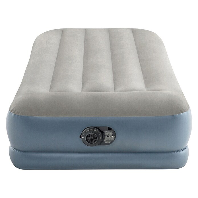 Intex Luftbett Dura-Beam Standard Pillow Rest Mid-Rise Twin (L x B x H: 191 x 99 x 30 cm, Grau/Blau) | BAUHAUS
