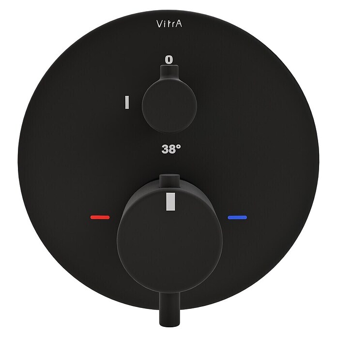 VitrA Flow Soft UP-Badewannenarmatur (Schwarz, Matt, Ausladung Armatur: 88 mm, Inclusive Hülse) | BAUHAUS