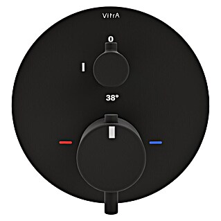 VitrA Flow Soft UP-Badewannenarmatur (Schwarz, Matt, Ausladung Armatur: 88 mm, Inclusive Hülse)