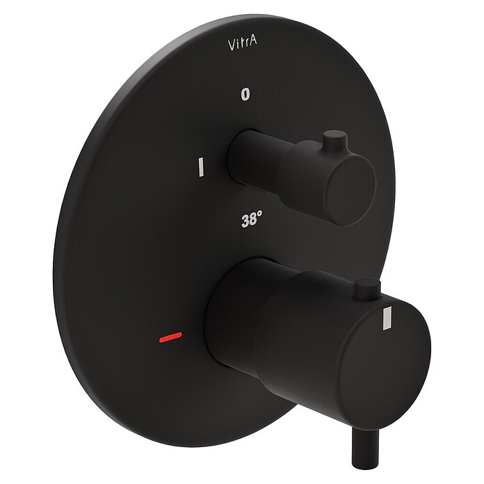 VitrA Flow Soft UP-Badewannenarmatur (Schwarz, Matt, Ausladung Armatur: 88 mm, Inclusive Hülse) | BAUHAUS