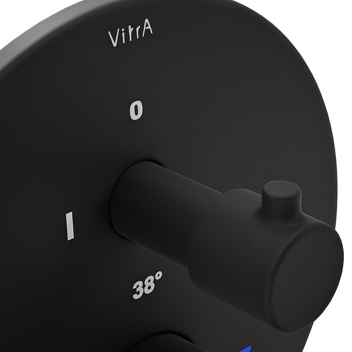 VitrA Flow Soft UP-Badewannenarmatur (Schwarz, Matt, Ausladung Armatur: 88 mm, Inclusive Hülse) | BAUHAUS