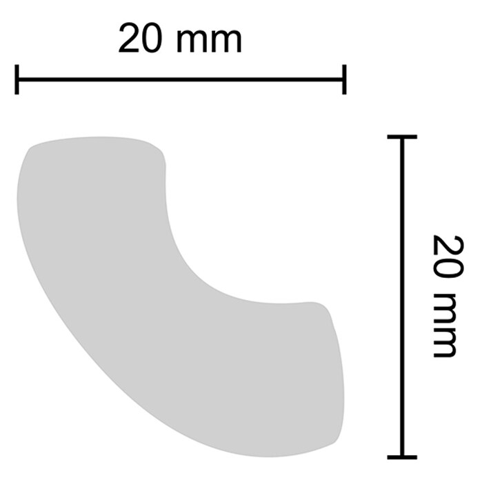 Decosa Okrasni profil KZL 01  (Do x Š x V: 200 x 145 x 1.520 mm, Ekstrudirani polistiren (XPS), Bela) | 6455 - Zierprofile | HBDI - Deckenplatten,Kork,Isolierung | HBD - Tapeten | HB - Tapeten | H - Innendeko/Farben | BAUHAUS