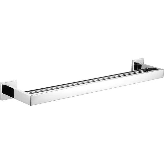 KWC Doppelwaschtisch KWC AR Doppelhandtuchstange, CUBUS, Edst., 600x54x125 mm, AP, hgl - 64 x 13,5 cm, Edelstahl - Schlanke, moderne doppelte Handtuchstange aus poliertem Chrom.