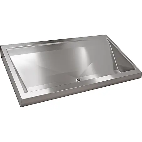 KWC  Doppelwaschtisch KWC AR Reihenwaschanlage, PRESTIGE, Edst., 1800x150x570 mm, 3 Waschplätze