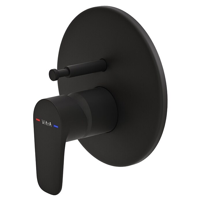 VitrA Flow Soft UP-Badewannenarmatur (Schwarz, Matt, Ausladung Armatur: 87 mm) | BAUHAUS