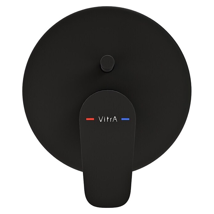 VitrA Flow Soft UP-Badewannenarmatur (Schwarz, Matt, Ausladung Armatur: 87 mm) | BAUHAUS