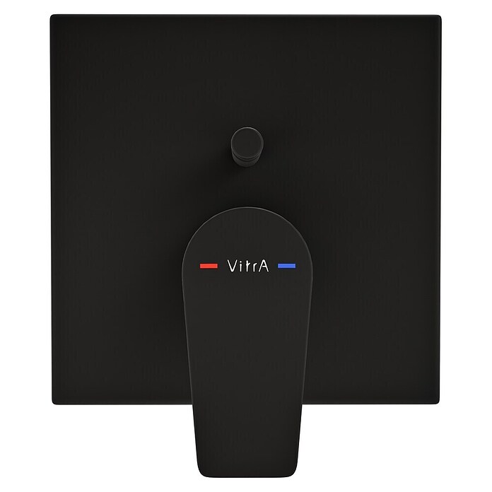 VitrA Flow Square UP-Badewannenarmatur (Ausladung Armatur: 90 mm, Schwarz, Matt) | BAUHAUS