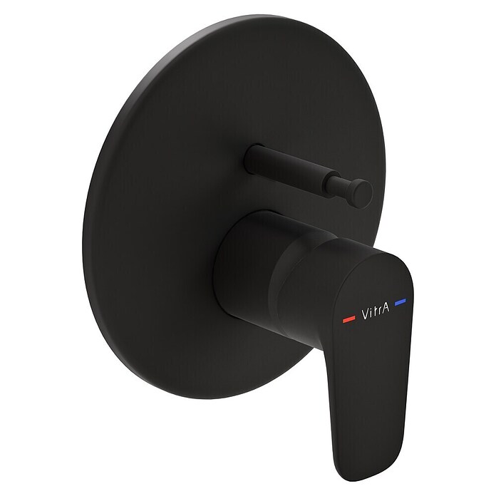 VitrA Flow Soft UP-Badewannenarmatur (Schwarz, Matt, Ausladung Armatur: 87 mm) | BAUHAUS