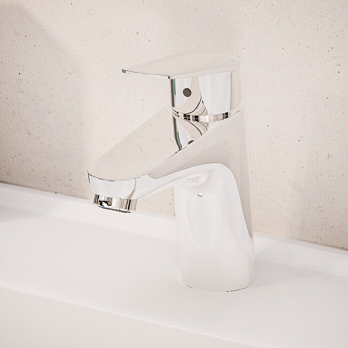 VitrA Flow Round Waschtischarmatur (Niederdruck, Chrom, Glänzend, Höhe: 15 cm, Mit Ablaufgarnitur) | BAUHAUS