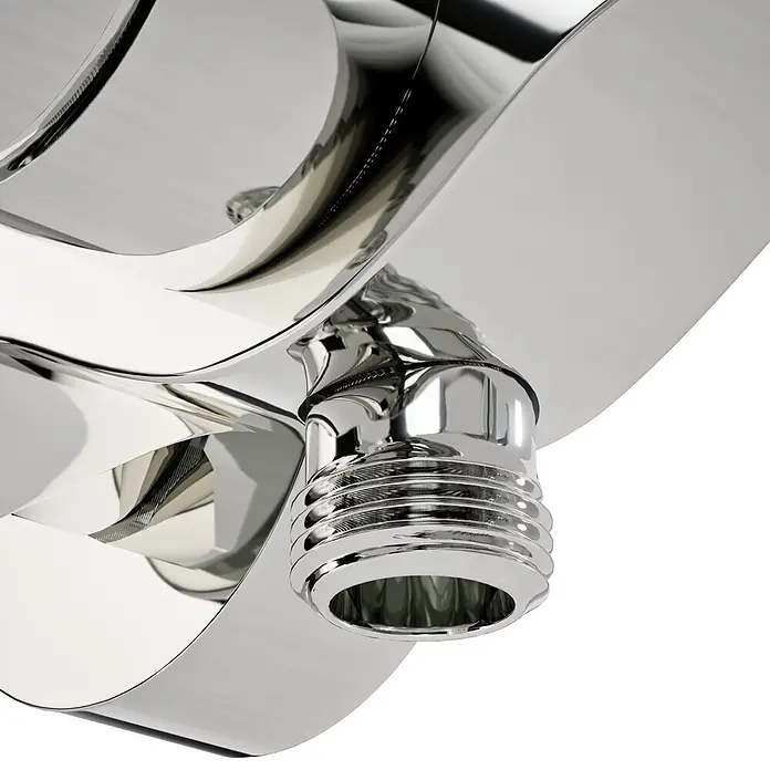VitrA Flow Soft Brausearmatur - Ausladung: 12,7 cm, Chom, Glänzend - Glänzende verchromte Metallarmatur mit gekrümmten, abstrakten Formen, einem gerippten Abschnitt und einer zylindrischen Öffnung.
