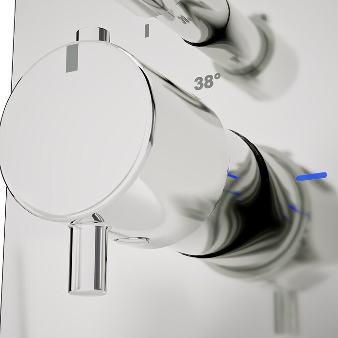 VitrA Flow Square UP-Badewannenarmatur (Ausladung Armatur: 91 mm, Chrom, Glänzend) | BAUHAUS