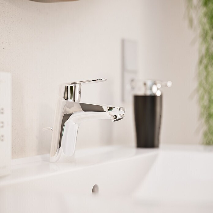 VitrA Flow Round Waschtischarmatur (Niederdruck, Chrom, Glänzend, Höhe: 15 cm, Mit Ablaufgarnitur) | BAUHAUS