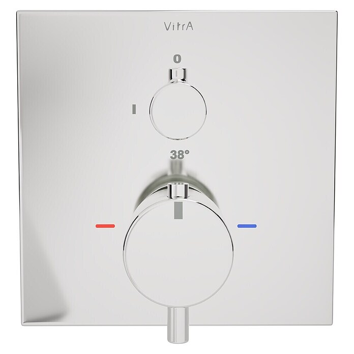 VitrA Flow Square UP-Badewannenarmatur (Ausladung Armatur: 91 mm, Chrom, Glänzend) | BAUHAUS