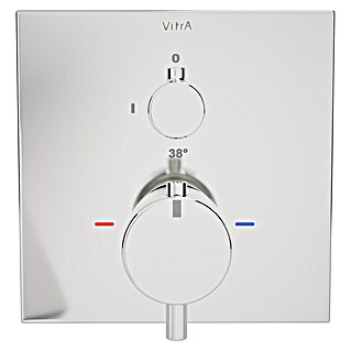 VitrA Flow Square UP-Badewannenarmatur (Ausladung Armatur: 91 mm, Chrom, Glänzend)