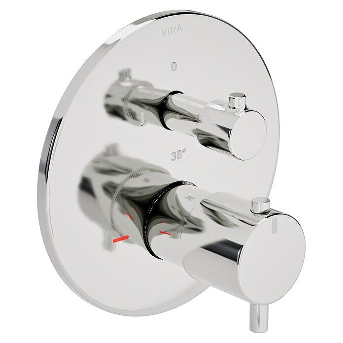 VitrA Flow Soft UP-Badewannenarmatur (Chrom, Glänzend, Ausladung Armatur: 88 mm, Inclusive Hülse) | BAUHAUS