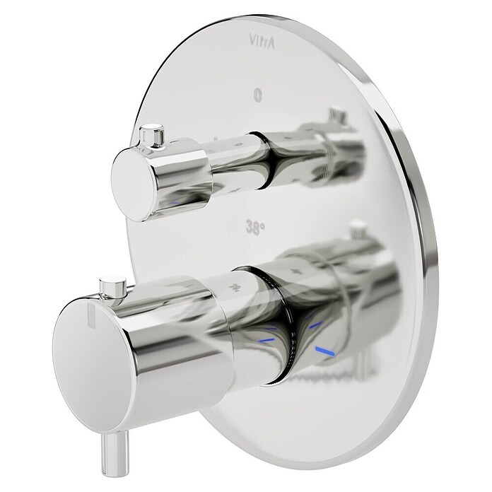 VitrA Flow Soft UP-Badewannenarmatur (Chrom, Glänzend, Ausladung Armatur: 88 mm, Inclusive Hülse) | BAUHAUS