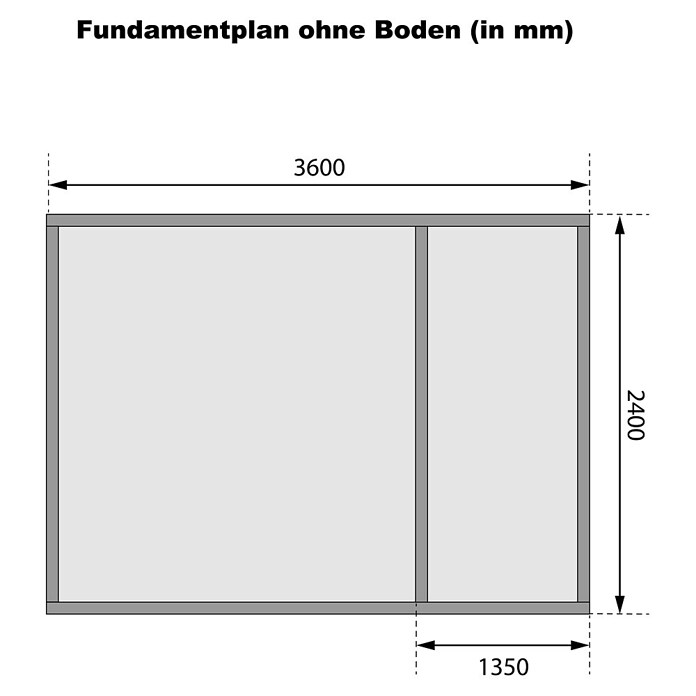 Karibu Gartenhaus Tintrup (273 x 396 cm, Wandstärke: 28 mm, Flachdach, Natur)