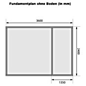 Karibu Gartenhaus Tintrup (273 x 396 cm, Wandstärke: 28 mm, Flachdach, Natur)