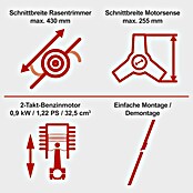Scheppach Benzin-Freischneider PBC330 (0,9 kW, Schnittbreite Faden: 420 mm, Schnittbreite Messer: 255 mm) | BAUHAUS