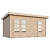 Karibu Gartenhaus Mattrup (303 x 456 cm, Wandstärke: 28 mm, Flachdach, Natur)