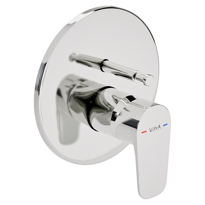 VitrA Flow Soft UP-Badewannenarmatur (Chrom, Glänzend, Ausladung Armatur: 87 mm) | BAUHAUS