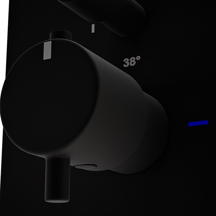 VitrA Flow Square UP-Badewannenarmatur (Ausladung Armatur: 89 mm, Schwarz, Matt) | BAUHAUS