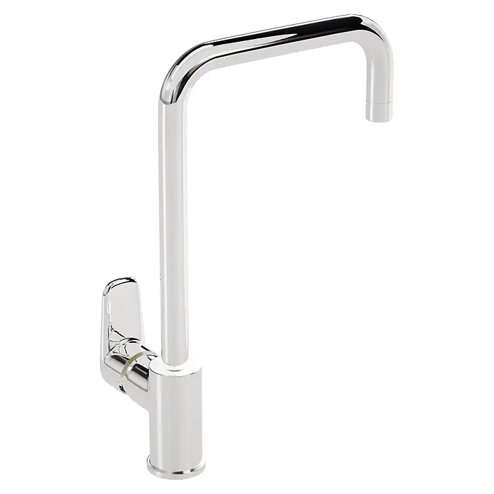 VitrA Flow Soft Spültischarmatur - Chrom, Glänzend - Glänzende Chrom-Küchenarmatur mit Einhebelmischer.