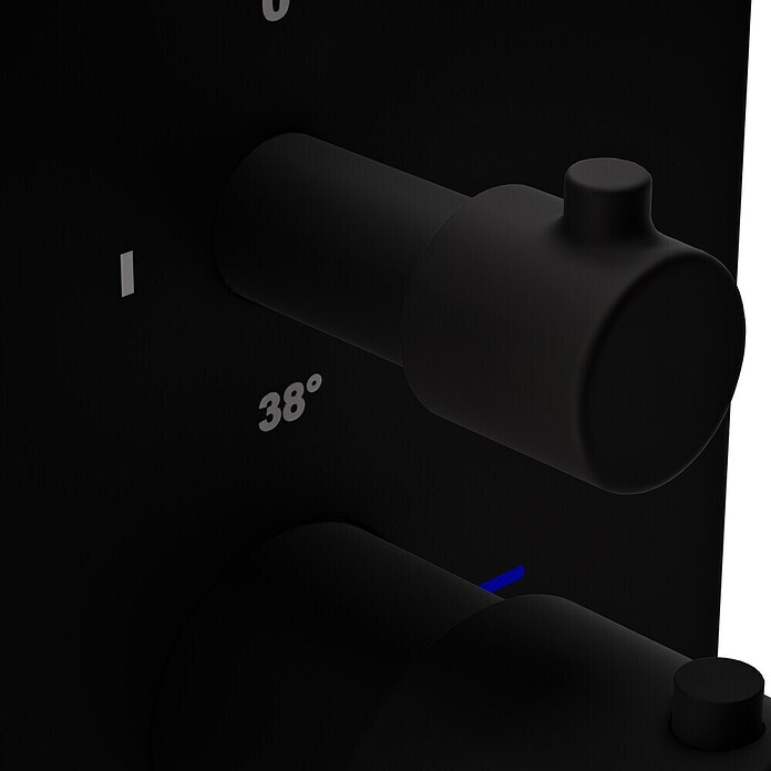 VitrA Flow Square UP-Badewannenarmatur (Ausladung Armatur: 91 mm, Schwarz, Matt) | BAUHAUS