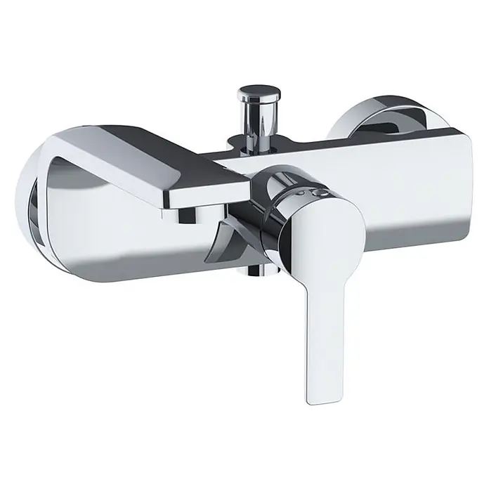 Beitz & Walz Badewannenarmatur Beitz & Walz - Chrom - Polierte Chrom-Duscharmatur mit Einhebelmischer und Umsteller.