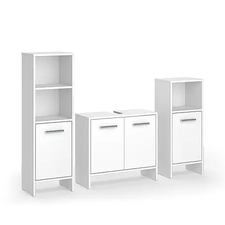 Vicco  Badmöbel-Set Karli Weiß 3-teilig