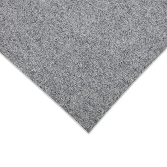 Floordirekt Nadelfilz Meterware Superflex - Heimwerkervlies - Hellgrau - 200 x 100 cm - Breite: 200 cm, Filz, Hellgrau - Strukturiertes graues Filzgewebe.