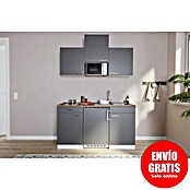 Respekta Cocina (Ancho: 150 cm, Con placa vitrocerámica, Gris)
