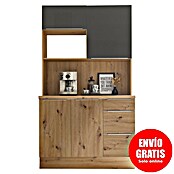 BAUHAUS Aparador buffet Marleen (Ancho: 120 cm, Gris mate, Decoración cuerpo: Roble Artesanal) | BAUHAUS