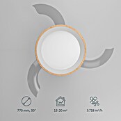 Eglo Deckenventilator Torreya (Weiß, Eiche, 77 cm) | BAUHAUS