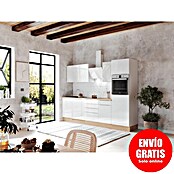 BAUHAUS Composición de cocina Marleen (Ancho: 280 cm, Blanco, Color del cuerpo: Blanco, Con electrodomésticos) | BAUHAUS