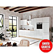 BAUHAUS Composición de cocina Marleen (Ancho: 370 cm, Blanco, Color del cuerpo: Blanco, Con electrodomésticos) | BAUHAUS
