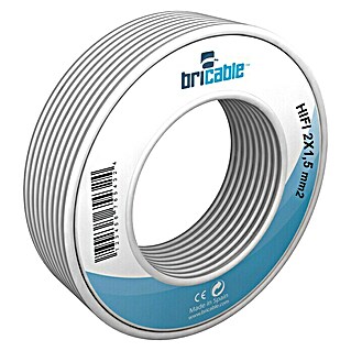 Bricable Cable de altavoz HIFI 1,5 (10 m, 1,5 mm², Gris/Blanco)
