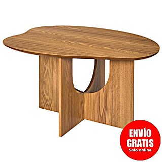 Home Deco Factory Calypso Mesa auxiliar (L x An x Al: 60 x 80 x 42 cm, MDF, Relieves curvos)